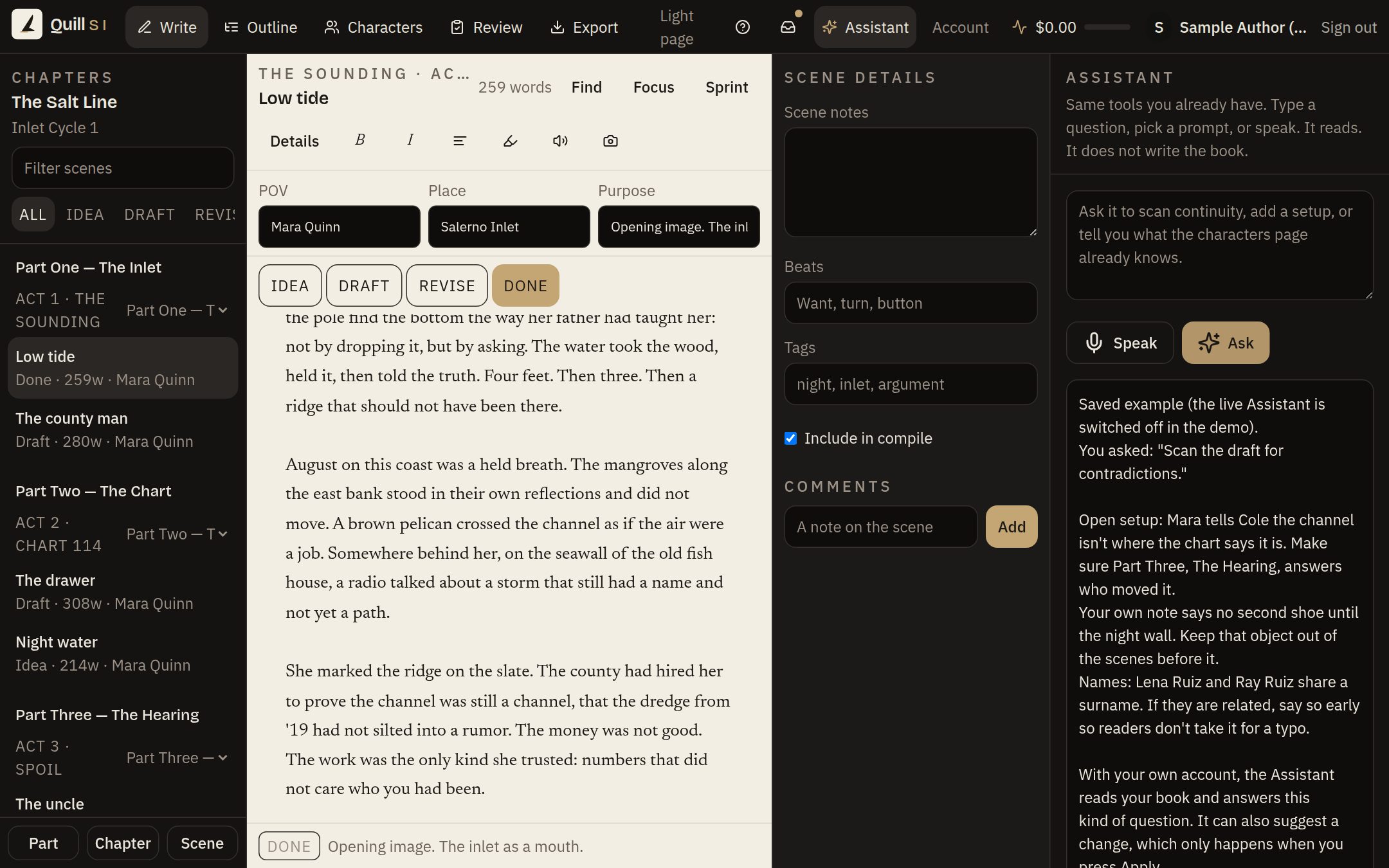 Ask the Assistant: the Quill SI screen for this step